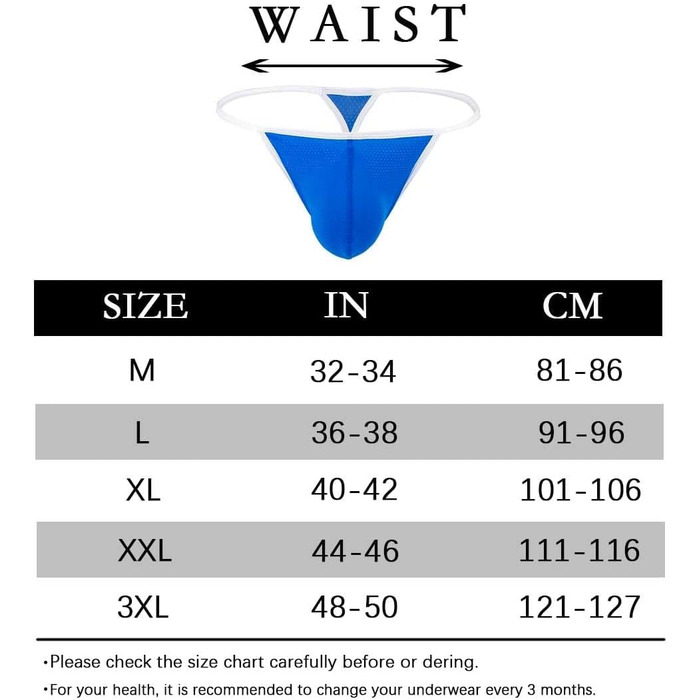 Танга чоловічі низькі з сіткою, сексуальні, з великими кишенями, м'які, східний стиль (синій, 3XL)