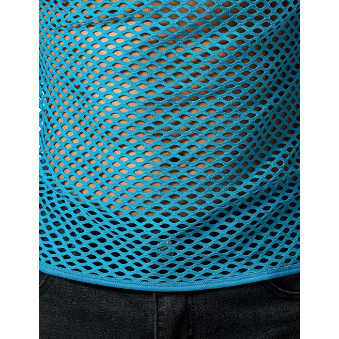 Чоловіча сітка-майка JOGAL з прозорої тканини (XXL, океановий блакитний)