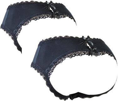 Штани-сліпи Aishani SISSY для чоловіків, гіпсі стилю, мереживо, бікіні, 2 шт. (Чорний, Рожевий)