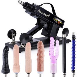 Секс-машина з дилдамі та мастубатором, Love Machine з 8 насадок-дилдо, іграшки для дорослих для жінок та чоловіків