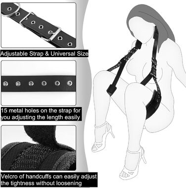 Набір для БДСМ: фетуювання ніг, наручники, набір для пар. Чорний колір.