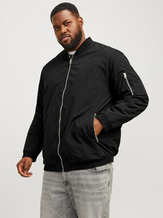 Чоловіча куртка-бомбер JACK & JONES Blousonjacke, чорна, розмір 5XL