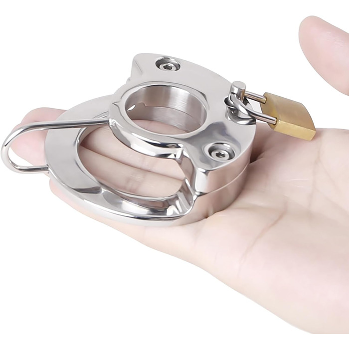 Сталевий кільцевий екстенсор для яєчок з замком та ключем. Кільце для яєчок, сталь, 50 мм. Іграшки для чоловіків, SM, Bondage