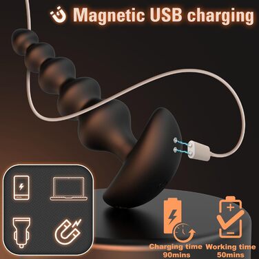 Вібратор анальний для початківців Yivans з пультом дистанційного керування, 16 режимів, тиха робота, для жінок та пар