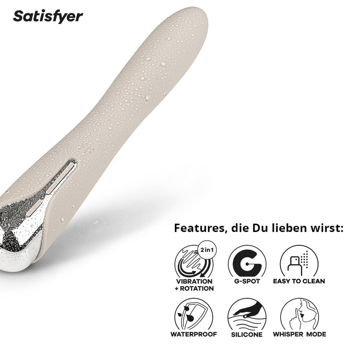 Вібратор Satisfyer Spinning Vibe 1 G-Punkt - 12 вібрацій та 5 програм обертання | Інтимні іграшки для жінок | Водонепроникний (IPX7) | З кремом