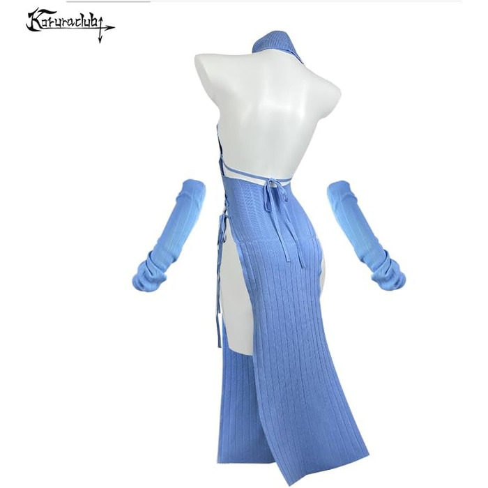 Костюм Чонгсам KORURACLUB Love: Преміум якість, Cosplay, білий/чорний, S-M (блакитний)