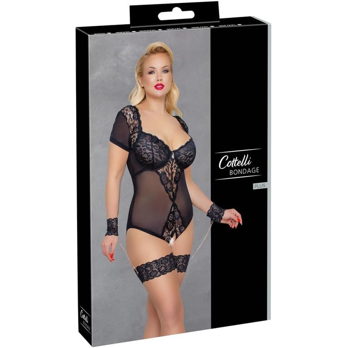 Корсет для бондейджу Cottelli Bondage Body (Чорний, 90D/XL)
