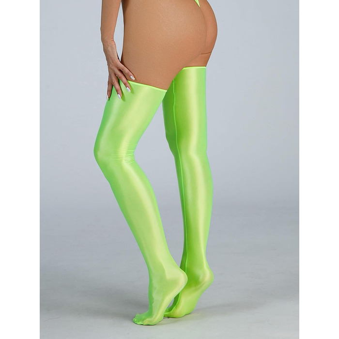 Чулки-гольфи FEOYA, еластичні, з ефектом вологого блиску, без швів, надколінні, для танців, вечірок, клубу, костюмів, універсальний розмір