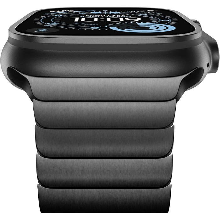 Сталевий ремінець-браслет CHANCHY для Apple Watch Ultra 2/1, Series 11/10/9/8/7/6/5/4/3/2/1, SE — металевий замінний ремінець, чорний, 38/40/41/42mm