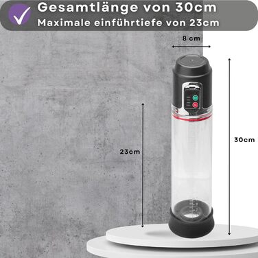 Автоматична вакуумна помпа для збільшення пеніса та покращення ерекції Lovelyness - 8 рівнів, силіконові насадки