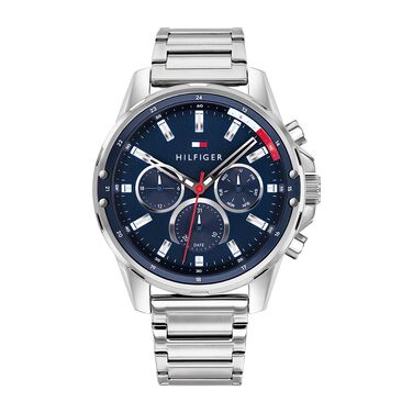 Чоловічий кварцовий годинник Tommy Hilfiger Multi Zifferblatt (Сріблястий/Темно-синій)