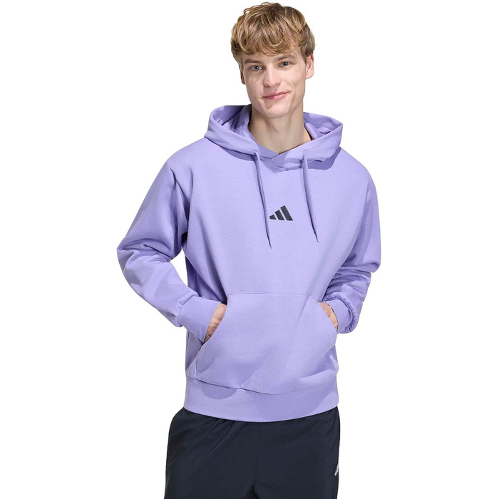 Чоловіча худі adidas Performance Feelcozy з капюшоном, колір Magic Lilac/Black, розмір S