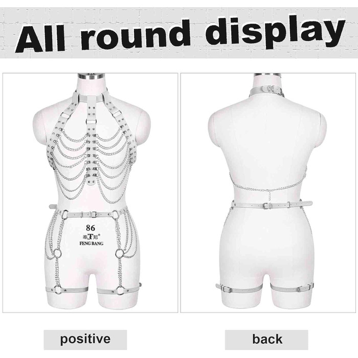 Жіночий комплект білизни: тілесний ланцюжок, набедрена стрічка, стрічка для панчіх, підтяжки