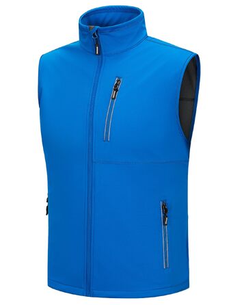 Чоловічий жилет Softshell Outdoor Ventures для велосипеда та активного відпочинку, водонепроникний, середній синій (розмір M)