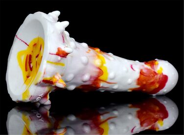 Анальний дildo з соскою XXL, діаметр 6.5 см, з малюнком полум'я, для чоловіків та жінок, секс-іграшки, фетиш, мастурбація, гей