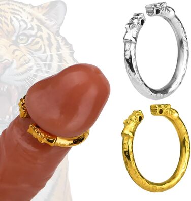 Сталевий кільце для пеніса з накіткою, комплект 5 шт. - Інтимна іграшка для чоловіків