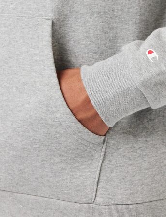 Чоловічий худі Champion Powerblend Fleece Legacy Basics, світло-сірий (Light Heather Grey), розмір M