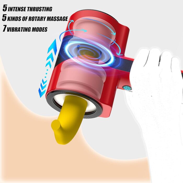 Електричний масажер для чоловіків TDLPlus з 7 режимами вібрації та телескопічним ротаційним механізмом