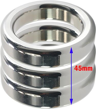 Набір з 3 шт. металевих обручів для яєчок (5 розмірів) – металеві обручі для пеніса, розтягувачі яєчок, обважнювачі мошонки, бондж, секс-іграшки для чоловіків, срібло