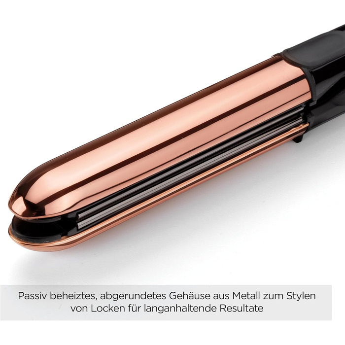 Випрямляч та плойка для волосся BaByliss Straight And Curl Brilliance ST482E: титанові пластини, іонізація Anti-Frizz, 5 рівнів температури до 235°C, мідний колір