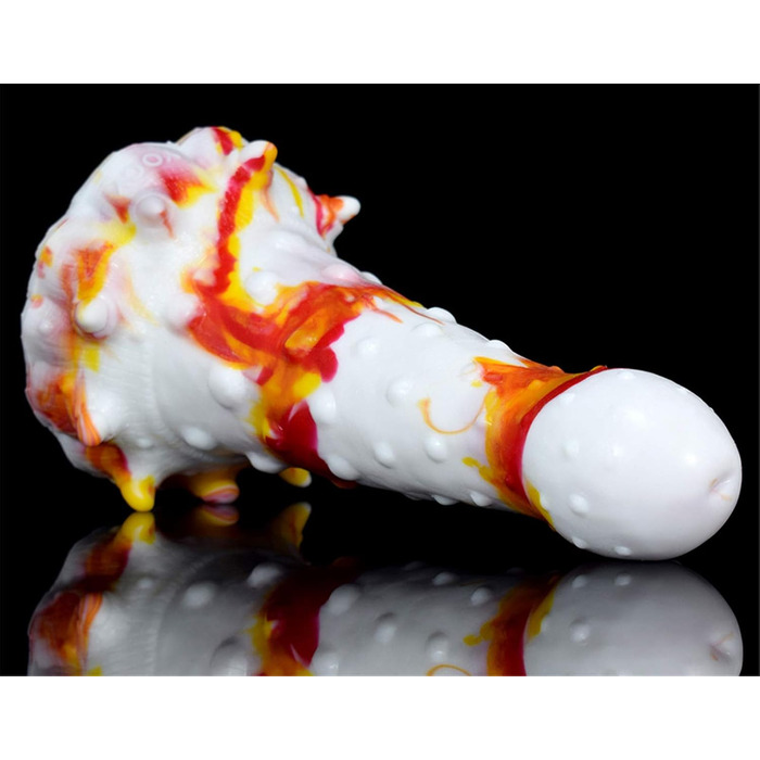 Анальний дildo з соскою XXL, діаметр 6.5 см, з малюнком полум'я, для чоловіків та жінок, секс-іграшки, фетиш, мастурбація, гей