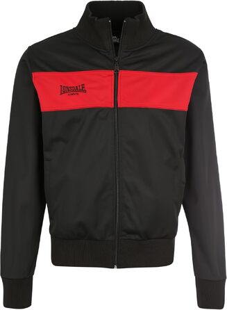Чоловіча спортивна куртка Lonsdale Slim Fit, поліестер, чорно-червона, розмір XS
