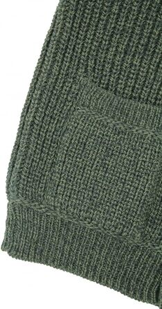 Чоловічий в'язаний кардиган Aran Crafts з 100% мериносової вовни, рифлений, колір армійський зелений, розмір S