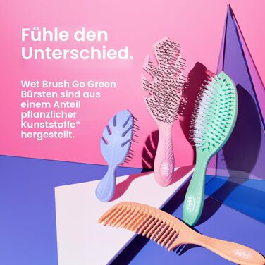 Щітка для волосся Wet Brush Go Green Detangler — екологічна розплутувальна щітка з м'якими щетинками IntelliFlex, сіра