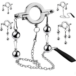 Кільце для яєчок, натягувач пеніса, сталевий, з металевими кульками. Кільце для пеніса, секс-іграшки для чоловіків. (2 стилі кульок + мотузка)