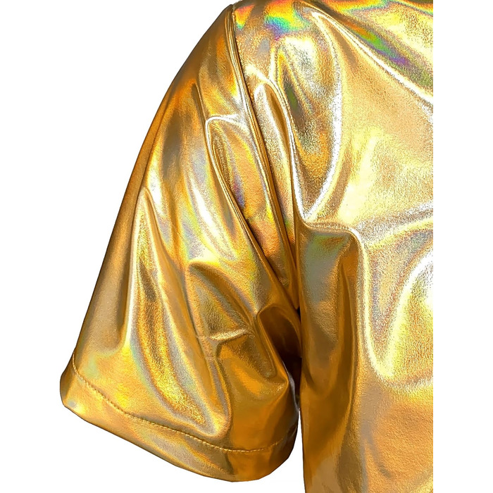 Чоловічий блискучий бронзовий костюм для вечірок JOGAL (золотий блиск, розмір S)