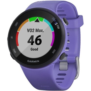 Спортивний GPS-годинник Garmin Forerunner 45 для бігу, фітнес-трекер з вимірюванням пульсу та планами тренувань (Білий, Small)