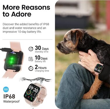 Смарт-годинник TOZO S4 для жінок та чоловіків, Bluetooth-дзвінки, 1.78