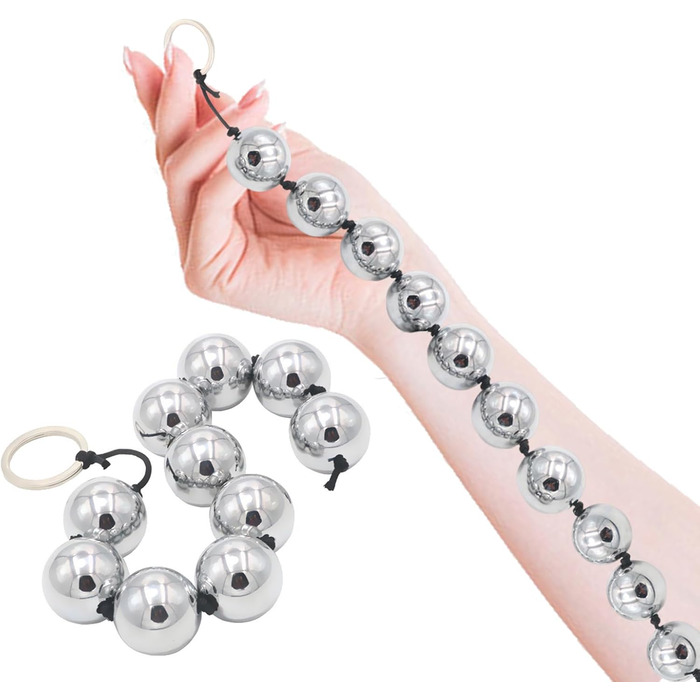Металеві анальні кулі, намисто з 10 кульок для ануса, анальні іграшки для жінок та чоловіків, з нержавіючої сталі, для пар, сексуальні іграшки