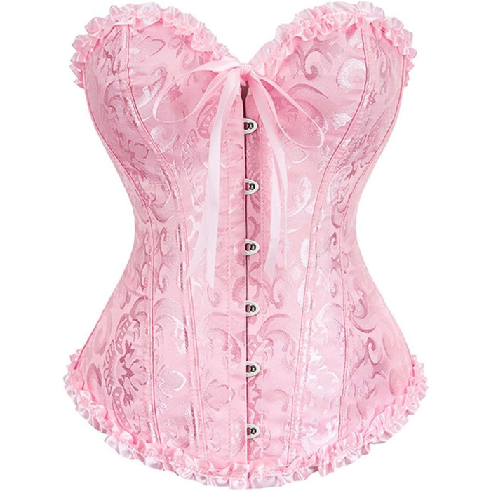 Корсет бюстгальтер готичний бурлеск: чорний рожевий корсет для жінок, бюстгальтер-корсет, талія, повний об'єм