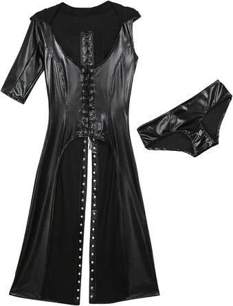 Жіночий латексний боді з відкритими ділянками, костюм для рольових ігор, вечірка, косплей