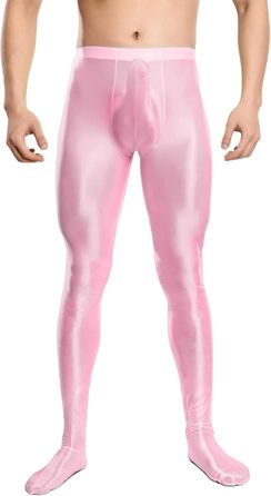 Легінси чоловічі сексуальні, мереживні, з підтяжками, з вирізом, штанні, прозорі колготки (Рожевий, L)