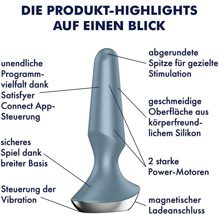 Вібратор Satisfyer Plug-ilicious 1 для анусу з керуванням через додаток | Водостійкий (IPX7) | З безпечного силікону | Іграшка для дорослих для чоловіків та жінок | Турквіс, універсальний розмір