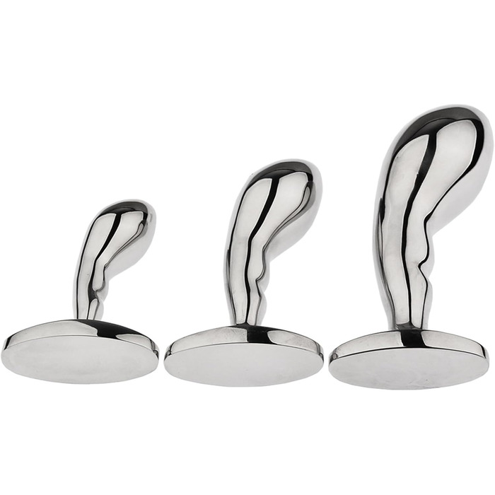 Анальний пробка Axcroo з нержавіючої сталі S/M/L з T-подібною основою, великий анальний дилататор, стимулятор простати, для чоловіків та жінок