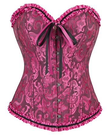 Корсет-топ KUOSE для великих розмірів (XS, чорний, рожевий) - фігурна білизна