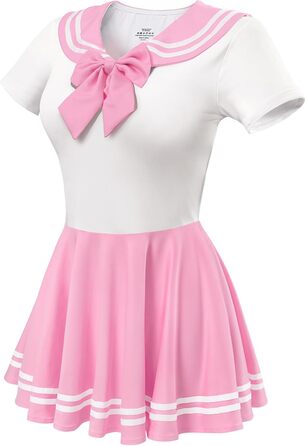 Шовковий комбінезон LittleForBig для дорослих, стилізація 'Магічна дівчинка', міні-сукня-спідниця (рожевий, XL)