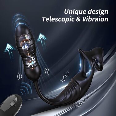 Вібратор для чоловіків NAIXBTY з подвійною вібрацією та стимуляцією простати. Анальний плагін, кільце для пеніса. Іграшки для дорослих