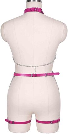 Жіночий комплект: тілесний ланцюжок, ланцюжок на стегна, стрінги, панталони-підтяжки