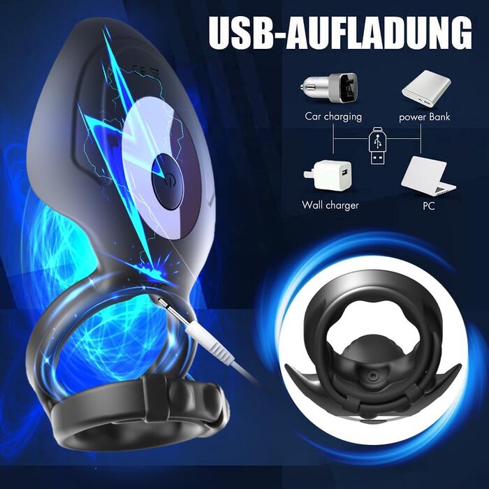 Vibrating Penis Ring Jpscor з пультом керування, 10 режимів вібрації, для чоловіків та пар