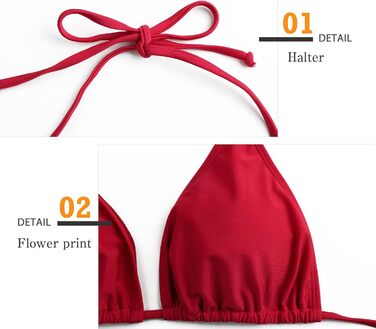 БІКІНІ СЕКСІ: Комплект двочастинний з V-подібним вирізом, трикутник, низька талія, червоний, XXL