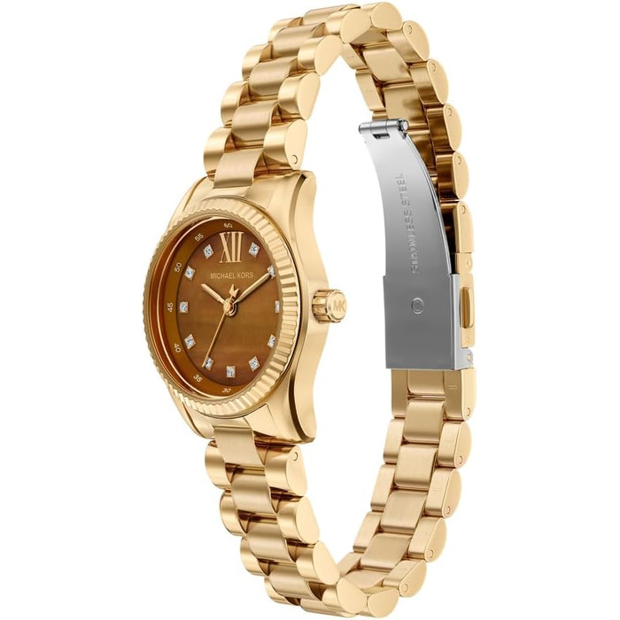 Жіночий годинник Michael Kors Lexington, 26мм, кварцовий механізм, сталевий браслет (колір коричневе золото)