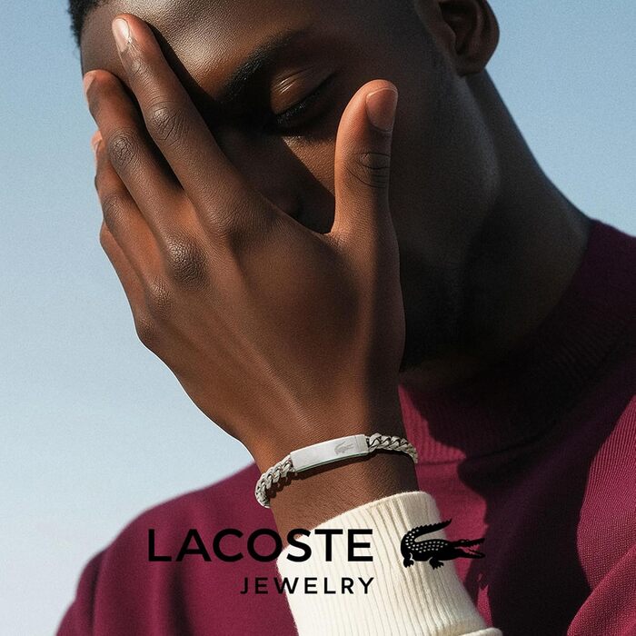 Чоловічий браслет Lacoste Baseline з ланцюжком, сріблястий