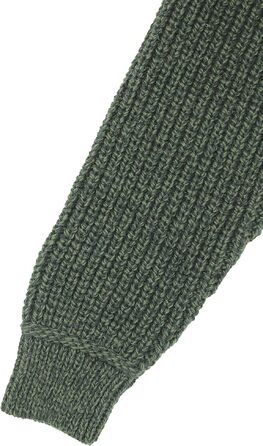 Чоловічий в'язаний кардиган Aran Crafts з 100% мериносової вовни, рифлений, колір армійський зелений, розмір S