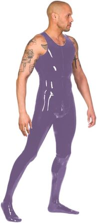 Костюм для чоловіків JQYTEN, фетиш-костюм з штучної шкіри, комбінезон, PVC, розмір S-7XL, чорний