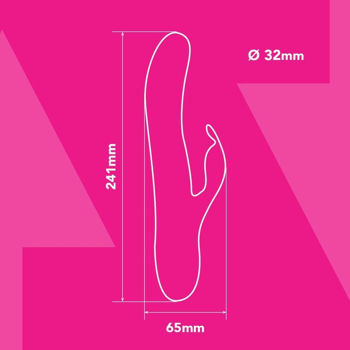 Вібратор Rabbit Control з ефектом штовхання та гнучким вібраційним важелем - Be Playful