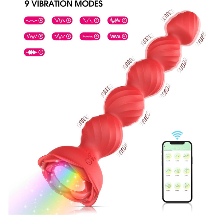 Вібратор для анусу з пультом дистанційного керування, 9 режимів, силікон, чорний | Іграшки для дорослих